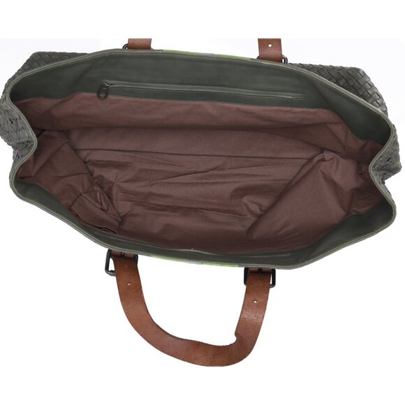 BOTTEGA VENETA Intrecciato Tote Bag 189632 Khaki Light Green Multi - Picture 8 of 8